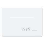 Numéro De Table Minimalist Blue Calligraphy (Devant)