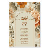 Numéro De Table Minimalist Boho Earthy Ivory Sage Floral Wedding (Par défaut)