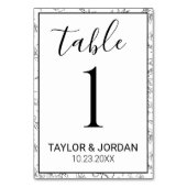Numéro De Table Minimalist Botanical Framed Border Wedding  (Par défaut)