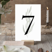 Numéro De Table Minimalist Eucalyptus Wedding Table Number Sign