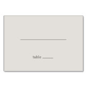 Numéro De Table Minimalist Gray Line Art (Devant)