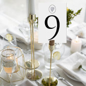 Numéro De Table Minimalist Gray Wedding Table Number Card