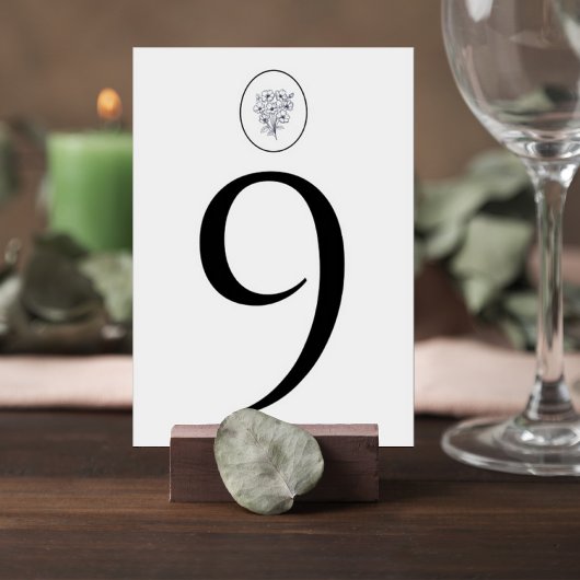 Numéro De Table Minimalist Gray Wedding Table Number Card