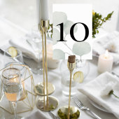 Numéro De Table Minimalist Greenery Wedding Table Number Card