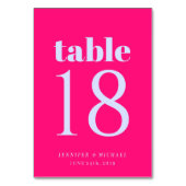 Numéro De Table Minimalist Lilac Pink Simple Wedding Seating (Dos)