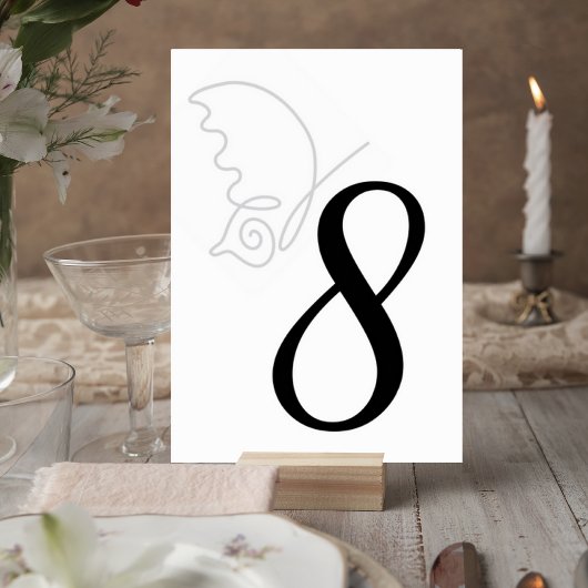 Numéro De Table Minimalist Wedding Table Number Card