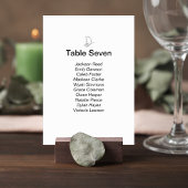 Numéro De Table Minimalist Wedding Table Number Card