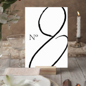 Numéro De Table Minimalist Wedding Table Number Card