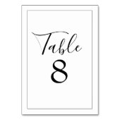 Numéro De Table Minimaliste (Dos)
