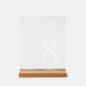 Numéro de table minimaliste du Mariage moderne (Recto)