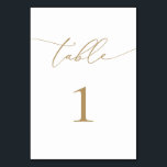 Numéro de table minimaliste Gold Modern<br><div class="desc">Belle,  élégante,  moderne et minimaliste,  carte numéro de table. Entièrement personnalisable. **VEUILLEZ NOTER : Pour commander,  il vous suffit d'ajuster votre numéro de table et d'ajouter chaque numéro à votre panier séparément. Vérifiez ensuite une fois que vous avez terminé.</div>