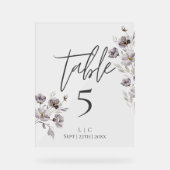 Numéro de table minimaliste gris foncé (Recto)