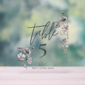 Numéro de table minimaliste gris foncé (Neutre)