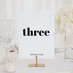 Numéro De Table Minimaliste informel Mariage Décontracté moderne