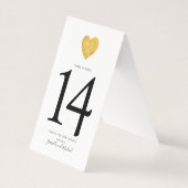 Numéro de table minimaliste Mariage Gold Foil (Front)