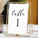 Numéro De Table Minimaliste minimaliste Élégant Classique Mariage<br><div class="desc">Il s'agit d'un minimaliste minimaliste Élégant Classic Mariage de base Numéro de table!</div>
