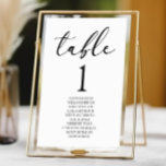 Numéro De Table Minimaliste minimaliste Élégant Classique Mariage<br><div class="desc">Il s'agit d'un minimaliste minimaliste Élégant Classic Mariage de base Numéro de table avec des noms!</div>