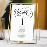 Numéro De Table Minimaliste minimaliste Élégant Classique Mariage<br><div class="desc">Il s'agit d'un minimaliste minimaliste Élégant Classic Mariage de base Numéro de table avec des noms!</div>