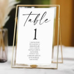 Numéro De Table Minimaliste minimaliste Élégant Mariage noir blanc<br><div class="desc">Il s'agit d'un minimaliste minimaliste Elégant noir Mariage noir numéro de table avec des noms!</div>