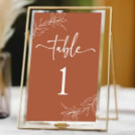 Numéro De Table Minimaliste minimaliste Mariage de feuilles en ter<br><div class="desc">Il s'agit d'un minimaliste minimaliste en Terracotta Branche Mariage feuille Numéro de table!</div>