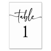 Numéro De Table Minimaliste minimaliste moderne classique Mariage (Dos)