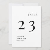 Numéro de table minimaliste moderne (Devant)