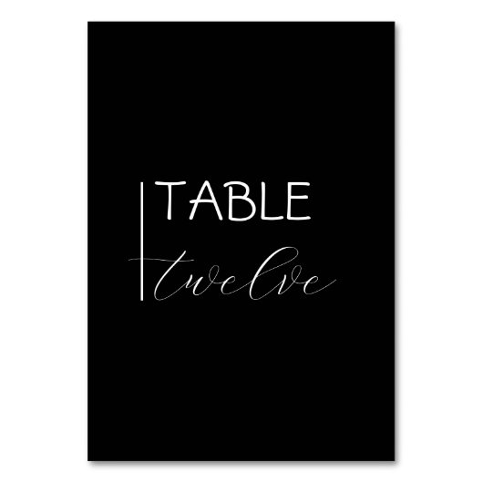 Numéro De Table Minimaliste moderne (Dos)