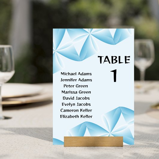 Numéro De Table Minimaliste Moderne