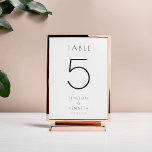 Numéro De Table Minimaliste moderne blanc Mariage simple personnal<br><div class="desc">Minimaliste moderne blanc Mariage simple Numéro de table personnalisé</div>