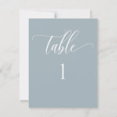 Numéro de table minimaliste moderne gris (Devant)