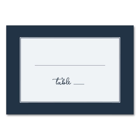 Numéro De Table Minimaliste naval sophistiqué (Devant)