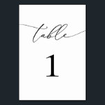 Numéro de table minimaliste noir et blanc<br><div class="desc">Belle,  élégante,  moderne et minimaliste,  carte numéro de table. Entièrement personnalisable. **VEUILLEZ NOTER : Pour commander,  il vous suffit d'ajuster votre numéro de table et d'ajouter chaque numéro à votre panier séparément. Vérifiez ensuite une fois que vous avez terminé.</div>