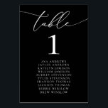 Numéro de table minimaliste noir et blanc<br><div class="desc">Belle,  élégante,  moderne et minimaliste,  carte numéro de table. Entièrement personnalisable. **VEUILLEZ NOTER : Pour commander,  il suffit d'ajuster votre numéro de table et vos noms. Ajoutez ensuite chaque numéro à votre panier séparément. Regardez une fois que vous avez fini.</div>