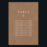Numéro de table minimaliste Rustique Kraft avec no<br><div class="desc">Conçu pour se coordonner avec notre collection minimaliste rustique, ce numéro de table personnalisable avec des noms comporte une police classique blanche sur un arrière - plan d'effet kraft. Il s'agit d'une collection rustique simple et minimaliste, très polyvalente et adaptée à toute saison mariage. Pour une personnalisation plus avancée de...</div>