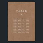 Numéro de table minimaliste Rustique Kraft avec no<br><div class="desc">Conçu pour se coordonner avec notre collection minimaliste rustique, ce numéro de table personnalisable avec des noms comporte une police classique blanche sur un arrière - plan d'effet kraft. Il s'agit d'une collection rustique simple et minimaliste, très polyvalente et adaptée à toute saison mariage. Pour une personnalisation plus avancée de...</div>