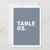 Numéro de table minimum Gras Modern Blue (Dos)