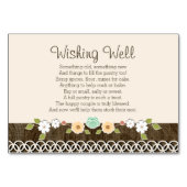 Numéro De Table Mint Boho Rustic Wedding shower SOUHAITE BIEN CART (Devant)