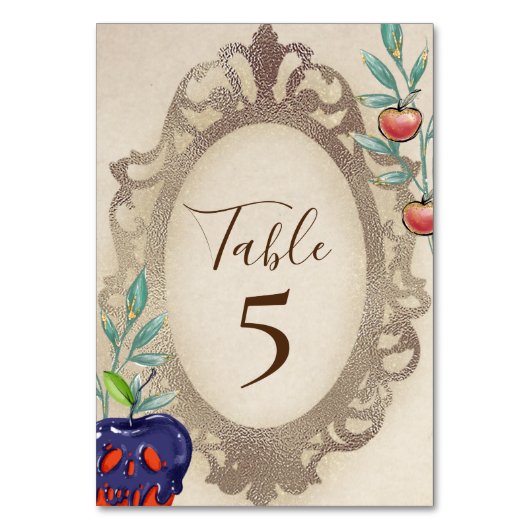 Numéro De Table Miroir blanc neige Conte fée enchantée (Par défaut)