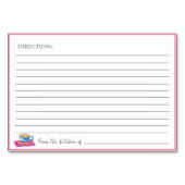 Numéro De Table Mixeur Aquarelle Avec Échange De Recettes Roses (Dos)