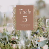 Numéro De Table Mocha Simple Style Mariage