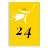 NUMÉRO DE TABLE MOD JAUNE MARIAGE TULIP (Dos)