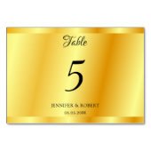 Numéro De Table Modèle de script faux or élégant personnalisé (Dos)