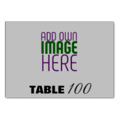 NUMÉRO DE TABLE MODÈLE DE TEXTE D'IMAGE ASH SIMPLE MODERNE (Dos)