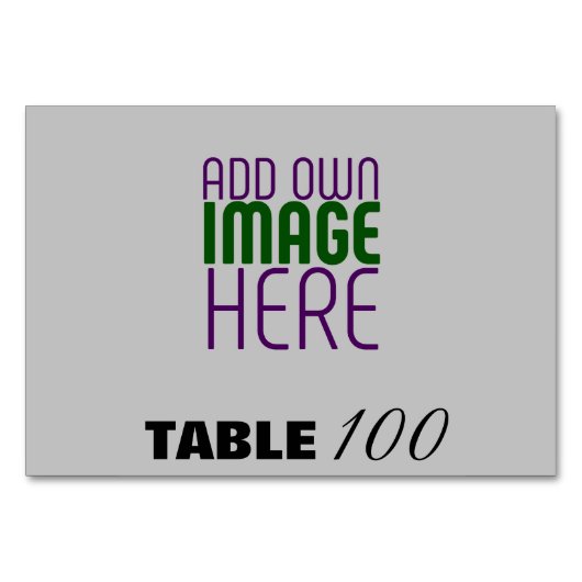 NUMÉRO DE TABLE MODÈLE DE TEXTE D'IMAGE ASH SIMPLE MODERNE (Devant)