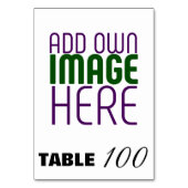 NUMÉRO DE TABLE MODÈLE DE TEXTE D'IMAGE BLANCHE SIMPLE MODERNE (Dos)