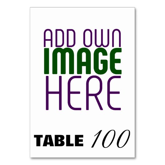 NUMÉRO DE TABLE MODÈLE DE TEXTE D'IMAGE BLANCHE SIMPLE MODERNE (Par défaut)