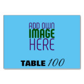 NUMÉRO DE TABLE MODÈLE DE TEXTE D'IMAGE BLEU SKY SWAG MODERNE MODI (Dos)
