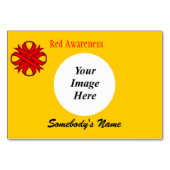 Numéro De Table Modèle du ruban de fermeture rouge (Dos)