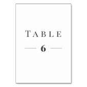 Numéro De Table Modèle élégant du numéro de tableau de texte (Par défaut)