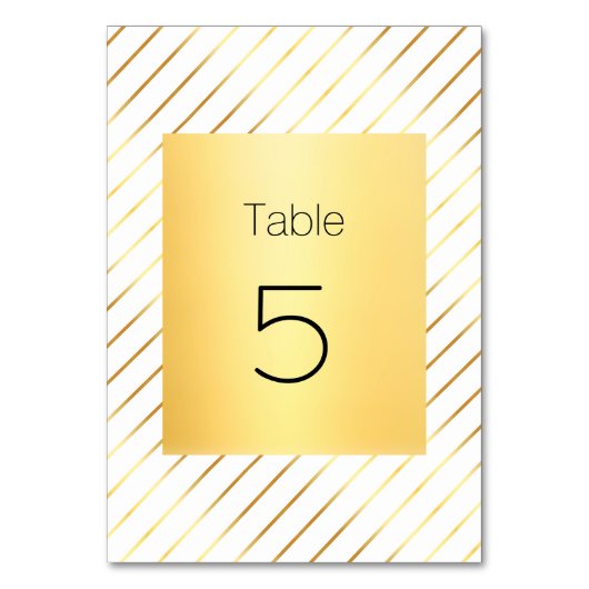 Numéro De Table Modèle élégant moderne de script manuscrit or (Par défaut)